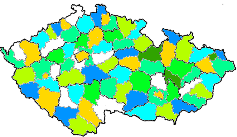 okresy české republiky mapa Okresy Česka   klikni na mapu a urči polohu okresu zadaného v  okresy české republiky mapa